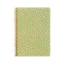 Блокнот Axent на спіралі А5 80 аркушів, клітинка, пластикова обкладинка, салатовий (8462-1-A)
