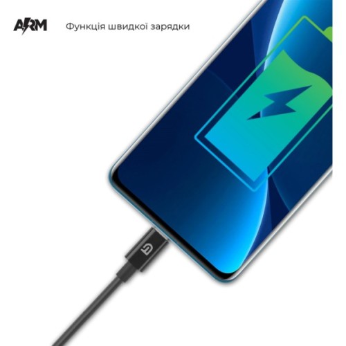 Дата кабель USB 2.0 AM to USB-C 1.2m AMD718BL black Armorstandart (ARM64372)