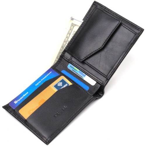 Портмоне Canpellini З натуральної шкіри Чорне (21779)