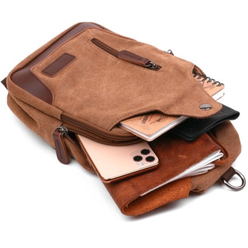 Сумка Vintage Чоловіча через плече Коричнева (20389)