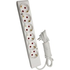 Мережевий подовжувач TECCO 3м 6 постів white (8681277842313)