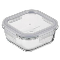 Харчовий контейнер Ardesto Gemini квадратний, 0.5л, боросилікатне скло, прозорий (AR1250BSQ)