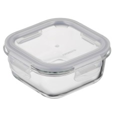 Харчовий контейнер Ardesto Gemini квадратний, 0.5л, боросилікатне скло, прозорий (AR1250BSQ)