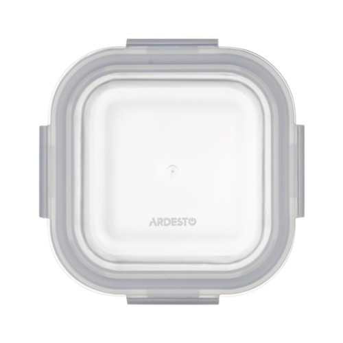 Харчовий контейнер Ardesto Gemini квадратний, 0.5л, боросилікатне скло, прозорий (AR1250BSQ)