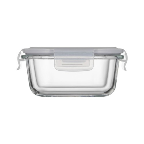 Харчовий контейнер Ardesto Gemini квадратний, 0.5л, боросилікатне скло, прозорий (AR1250BSQ)