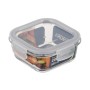 Харчовий контейнер Ardesto Gemini квадратний, 0.5л, боросилікатне скло, прозорий (AR1250BSQ)