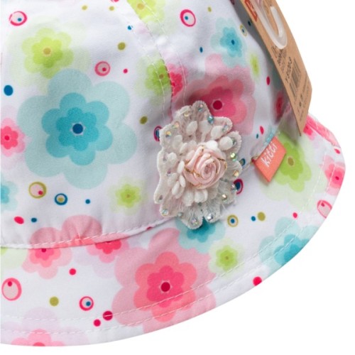 Панама дитяча Kitti з квіточками (Y8120-9-46G-white)