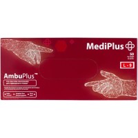 Медичні рукавички MediPlus AmbuPlus Латексні оглядові нестерильні неприпудрені Сині Розмір L 50 шт. (9551004355852)