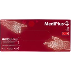 Медичні рукавички MediPlus AmbuPlus Латексні оглядові нестерильні неприпудрені Сині Розмір L 50 шт. (9551004355852)