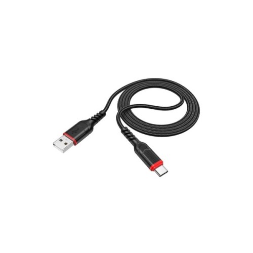 Дата кабель USB 2.0 AM to USB-C 1.0m 3A nylon X59 black HOCO (6931474744920)