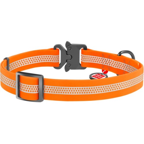 Нашийник для тварин WAUDOG Waterproof металева пряжка-фастекс XXL Ш 40 мм Д 46-70 см помаранчевий (26174)