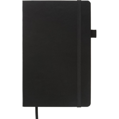 Книга записна Buromax Primo 125x195 мм 96 аркушів в клітинку обкладинка зі штучної шкіри Чорна (BM.291161-01)