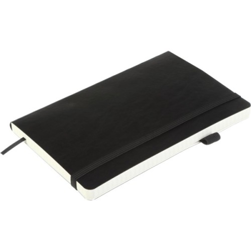 Книга записна Buromax Primo 125x195 мм 96 аркушів в клітинку обкладинка зі штучної шкіри Чорна (BM.291161-01)