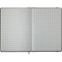 Книга записна Buromax Primo 125x195 мм 96 аркушів в клітинку обкладинка зі штучної шкіри Чорна (BM.291161-01)