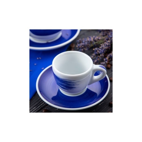 Блюдце Ancap серія Verona Millecolori 16,7 см Blue для серій "Verona/Torino/Roma Millecolori Hand Painted" (34421)