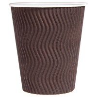 Стакани одноразові PRO service Riple Паперові Коричневі 340 мл 20 шт. (4823071635010)