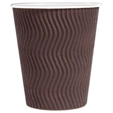 Стакани одноразові PRO service Riple Паперові Коричневі 340 мл 20 шт. (4823071635010)