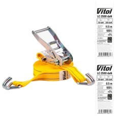 Стяжний ремінь VITOL 5т ST-212D-12 YL 50мм х 12м (ST 212D-12 YL) Стяжний ремінь VITOL 5т ST-212D-12 YL 50мм х 12м (ST 212D-12 YL)