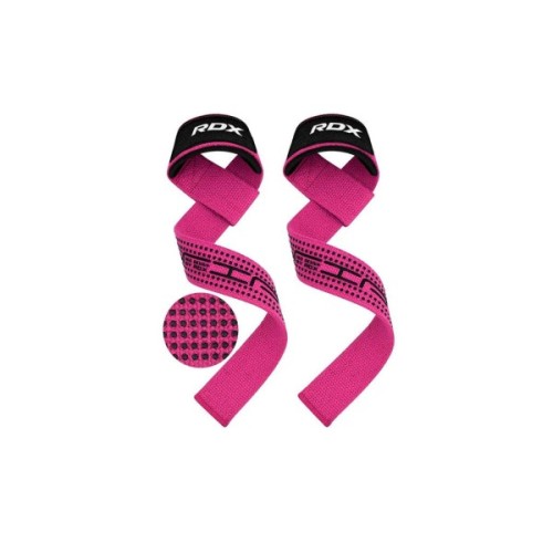 Кистьові лямки RDX S4 Gym Cotton Gel Straps Pink Plus (WAC-S4P+)