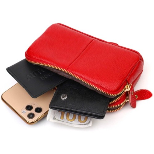 Сумка Vintage З натуральної шкіри Червона (22090)