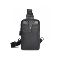 Сумка Vintage Шкіряна в зернистій шкірі через плече Чорна (14950)