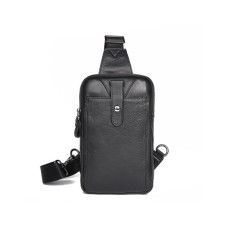 Сумка Vintage Шкіряна в зернистій шкірі через плече Чорна (14950)