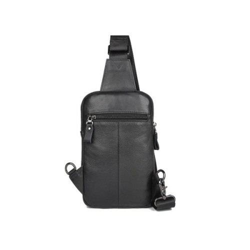 Сумка Vintage Шкіряна в зернистій шкірі через плече Чорна (14950)