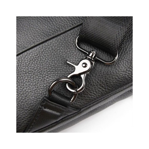 Сумка Vintage Шкіряна в зернистій шкірі через плече Чорна (14950)