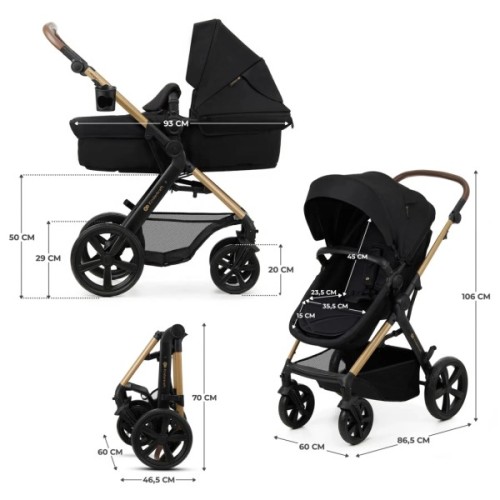Коляска Kinderkraft 3 в 1 Moov 2 Pure Black (KSMOOV02BLKEV00) (5902533925780)