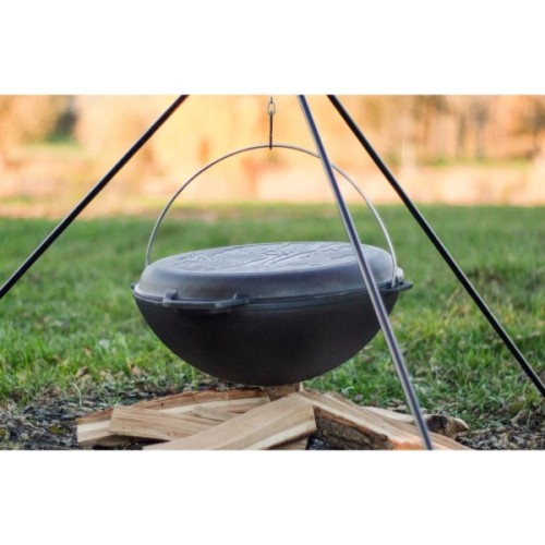 Котел туристичний Brizoll чавунний азіатський з кришкою-сковородою 15 л (KA15-2)