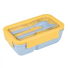 Ланч-бокс дитячий Yes Fusion 850 мл з приладдям жовто-блакитний (708168)