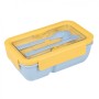 Ланч-бокс дитячий Yes Fusion 850 мл з приладдям жовто-блакитний (708168)