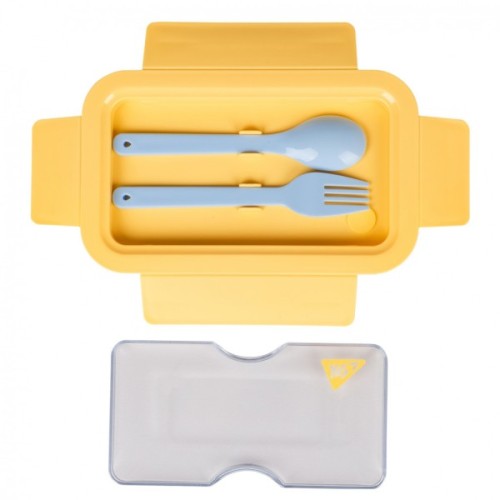 Ланч-бокс дитячий Yes Fusion 850 мл з приладдям жовто-блакитний (708168)