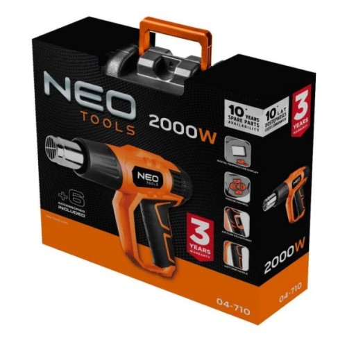 Будівельний фен Neo Tools 2000W, 70-600°C (04-710)
