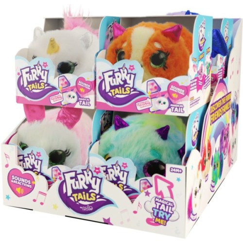 Інтерактивна іграшка Eolo Mini Furry Tails Синій Дракон (8411936727862)