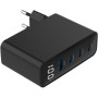 Зарядний пристрій Gembird 3xUSB-C PD100W + 1xUSB QC3.0 30W black (TA-UC-PDQC100LCD-01-BK)