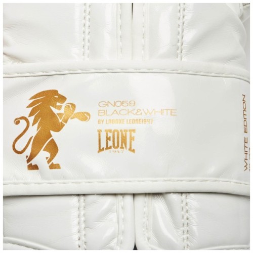 Боксерські рукавички Leone GN059W White/Gold 14 унцій (GN059W_White_14oz)