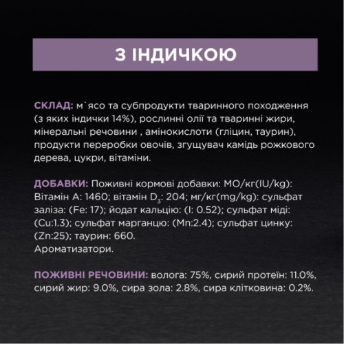 Вологий корм для кішок Purina Pro Plan Delicate З індичкою 85 г (8445290173317)