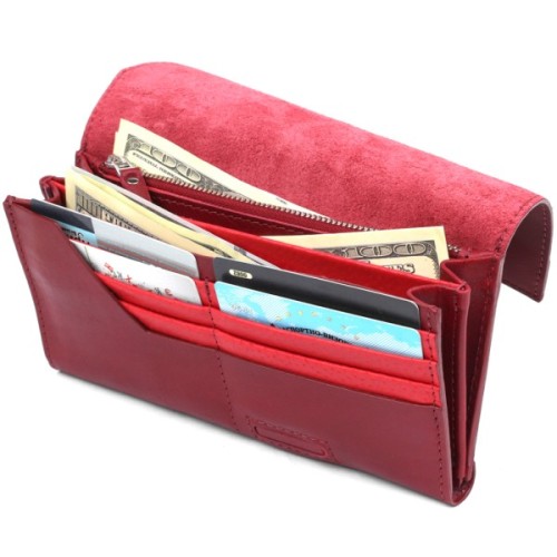 Гаманець Grande Pelle Шкіряний Бордовий (11576)