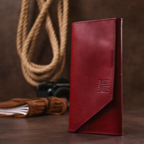 Гаманець Grande Pelle Шкіряний Бордовий (11576)