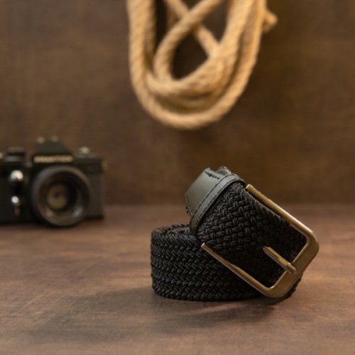 Ремінь Vintage Текстильний Чорний (20521)