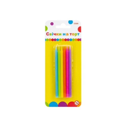 Свічка Maxi 12 шт на торт, 10 см (MX620186)