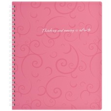 Блокнот Buromax spiral side, В5, 80sheets, Barocco, square, pink (BM.2419-610)