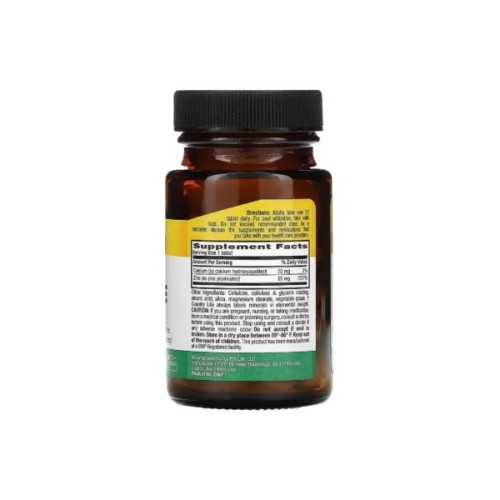Мінерали Country Life Цинк піколінат 25 мг, Zinc Picolinate, 100 таблеток (CLF-02967)