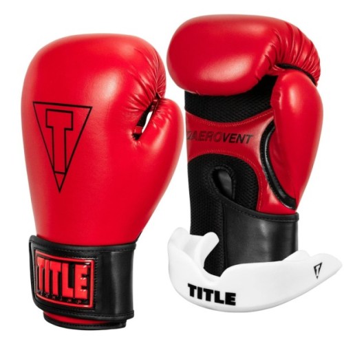 Боксерські рукавички Title Boxing Vegan Gloves Red/Black 16 oz (VGFBG 16 oz RD/BK)