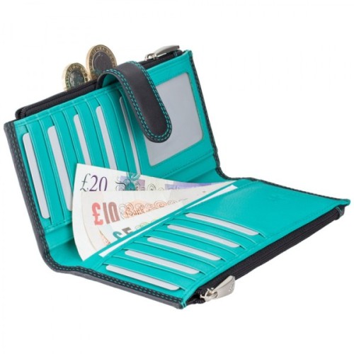 Гаманець Visconti CD23 Jade Black Aqua (CD23 BLK/AQUA)