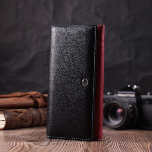 Гаманець ST Leather З натуральної шкіри Різнокольоровий (22517)