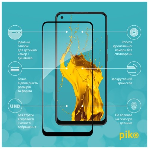 Скло захисне Piko Full Glue Oppo A78 Black (1283126582929)