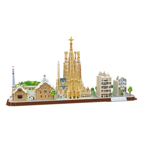 Пазл Cubic Fun Тривимірна головоломка-конструктор City Line Barcelona (MC256h)