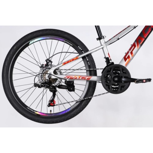 Велосипед Space 24" PHAETON DD FR рама-11" AL 2026 сіро-сріблястий (OPS-SP-24-072)